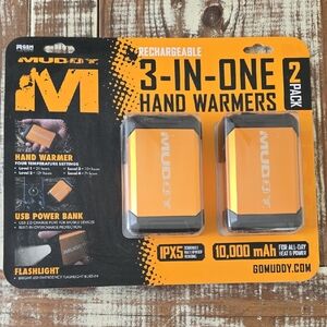 Mudd Orange Rechargeable Hand Warmers 2-Pack